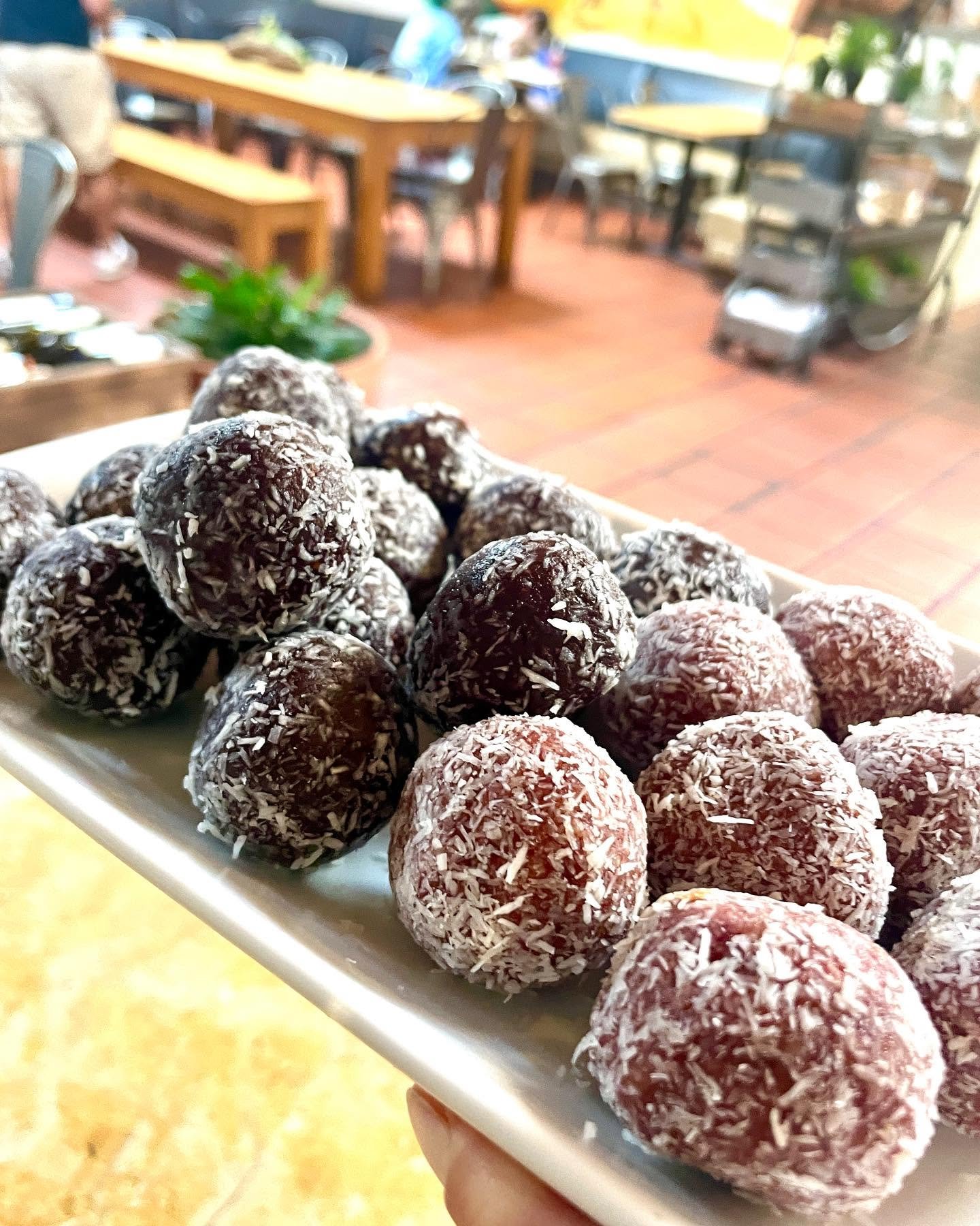 Coconut date energy bites