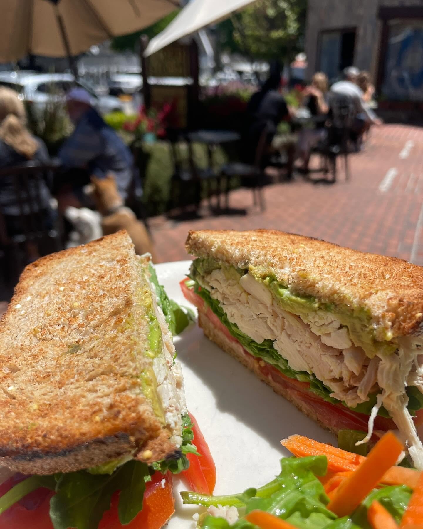 Roasted turkey and avocado sandwich